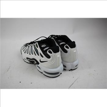Nike Men's Air Max Plus Drift White/Black/Metallic Silver Shoes, Size 12