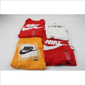 Nike Orange, White, Red, Large T-Shirts, 4 Pieces