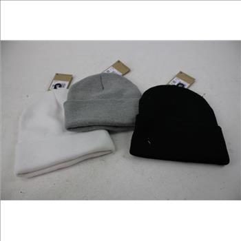 Nike Peak Tall Cuff Futura Beanies Black, Grey & White 3 Pieces