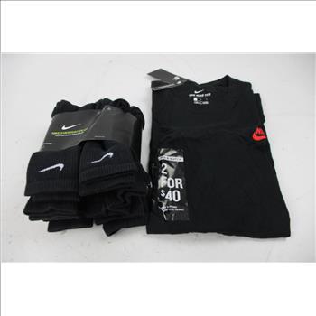 Nike Shirts + Socks Size Large, 4 Piece Count