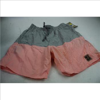 Nike Swim Trunks Pink/Gray Shorts, Size Small