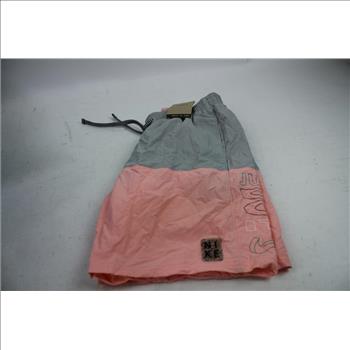 Nike Swim Trunks Pink/Gray Shorts, Size Small