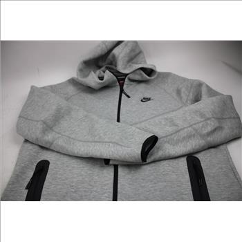 Nike Tech Fleece Windrunner Gray Full-Zip Hoodie, Large