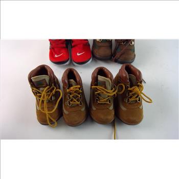 Nike & Timberland Kid's Shoes, 4 Pieces
