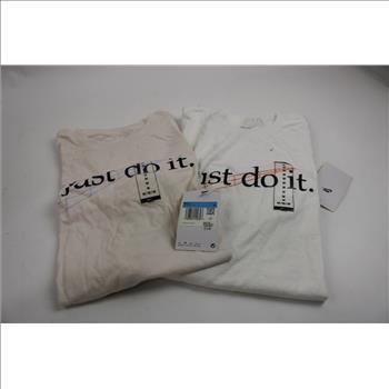 Nike White, Orange T-Shirts, Medium, 4 Pieces