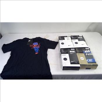 Nike Youth Medium Undershirts, T-Shirt, Large Boxer Brief, 5 Pieces