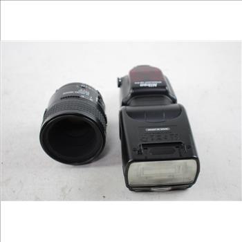 Nikon Camera Speedlight, Nikon 60mm Camera Lense, 2+ Pieces
