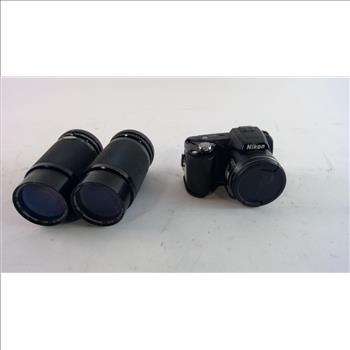 Nikon Coolpix L110 Camera & Soligor Vintage Lenses, 3 Pieces