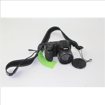 Nikon Coolpix L320 Noire - 16,1 MP, Zoom 26x, écran, Boîtier D'origine, Avec Piles - Occasion