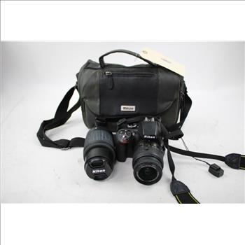 Nikon D3300 Digital SLR Camera With Case & Extra Lens