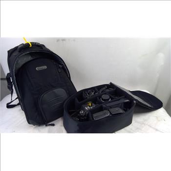 Nikon D80 Digital Camera With Speedlight Flashes, Lenses And More In Quantaray Pro Bag