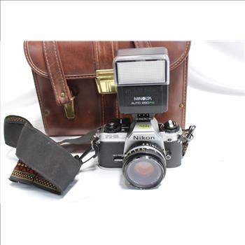 Nikon FG-20 Camera With Minolta Flash