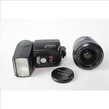 Nikon Flash Attachment And Camera Lens, 2 Pieces