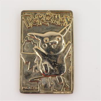 Nintendo 1999 Pokemon Pikachu Metal Trading Card