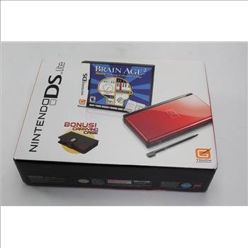 Nintendo DS Lite Portable Gaming System And Brain Age 2 Game
