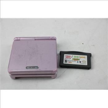 Nintendo Gameboy Advance SP, Light Pink With Candy Land Game