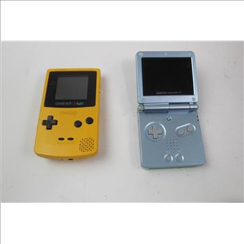 Nintendo Gameboy Color & Game Boy Advance Sp W/2 Pokemon Games; 4 Pieces
