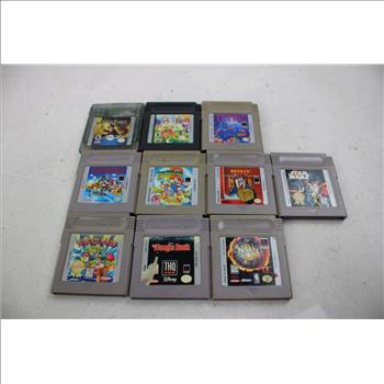 Nintendo Gameboy Pocket SOLD FOR PARTS With Tetris And More Games, 10 Pieces