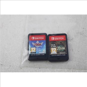 Nintendo Switch And Games In Case