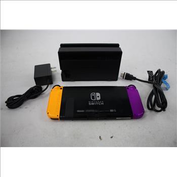 Nintendo Switch, Neon Purple & Orange Joy-Cons With Docking Station
