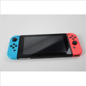 Nintendo Switch V2 With Red & Blue Joycons, And Carrying Case