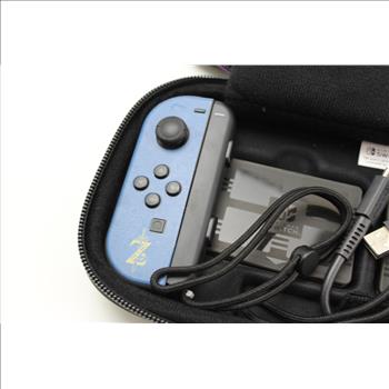 Nintendo Switch Zelda Controllers, Cartridge Cases, Usb Cord, & Splatoon 2 Case; 5 Pieces