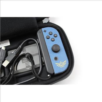 Nintendo Switch Zelda Controllers, Cartridge Cases, Usb Cord, & Splatoon 2 Case; 5 Pieces