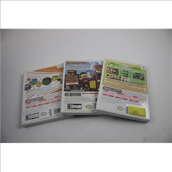 Nintendo Wii Games - Wii Play, Carnival Games, Big Brain Academy Wii Degree, 3 Pieces