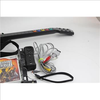 Nintendo Wii Guitar, Sensor Bar, Wiimote Controller Wii Fit, Guitar Hero III Games: 5 Items