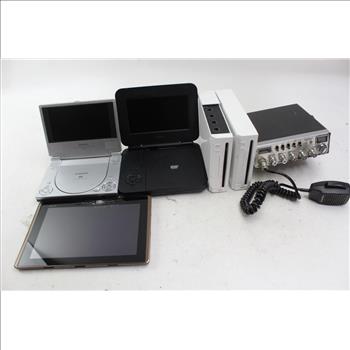 Nintendo Wiis, Radio Shack Trc-446 Receiver, Portable Dvd Players: 5 Items