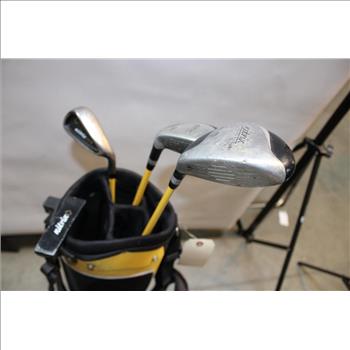 Nitrix Clubs In Nitrix Yellow Golf Bag; 5 Pieces