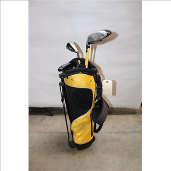 Nitrix Clubs In Nitrix Yellow Golf Bag; 5 Pieces