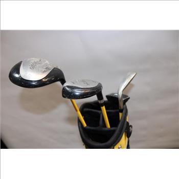 Nitrix Clubs In Nitrix Yellow Golf Bag; 5 Pieces