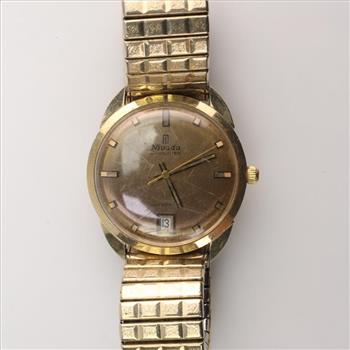 Nivada Watch With 14k Gold Case