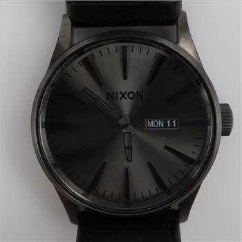 Nixon Sentry Leather Watch