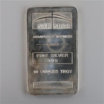 North Texas Refinery Fine Silver 10 Troy Oz Bar