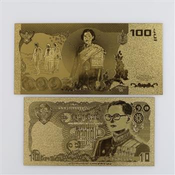 Novelty Foil Collectible Thailand Souvenirs, 2 Piece