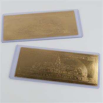 Novelty Foil Collectible US Sonvenirs, 2 Pieces