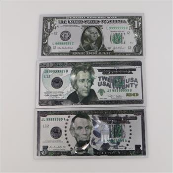 Novelty Foil Collectible US Souvenirs, 3 Pieces