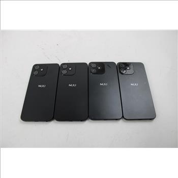 NUU Cell Phone Lot, 4 Pieces, Sold For Parts