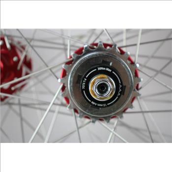 Nylon Red Bicycle Wheels, 2 Pieces