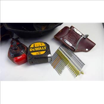 Occidental Leather Toolbelt With Nails, Tape Measure, And Bold Line Chalk Reel