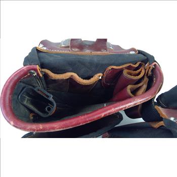 Occidental Leather Toolbelt With Nails, Tape Measure, And Bold Line Chalk Reel