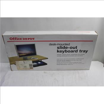 Office Depot, Desk-mounted Slide-out Keyboard Tray