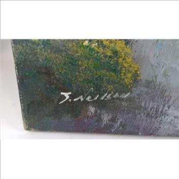 Oil Painting Of Beach Town