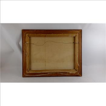 Oil Painting Of Snowy Mountian Valley