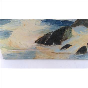 Oil Painting Rocky Beach