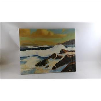 Oil Painting Rocky Beach