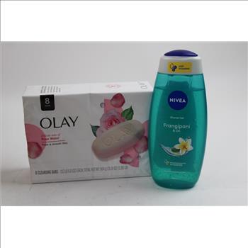Olay Bar Soap, Secret Deoderant, Nivea Shower Gel, Razors, And More, 8 Pieces