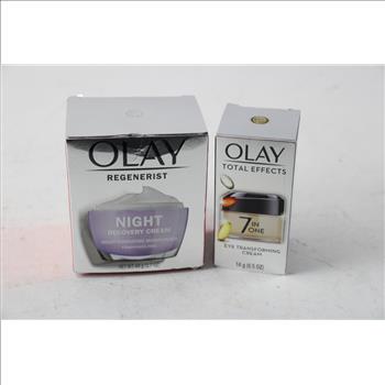 Olay Eye Cream, Olay Night Moisturizer, 2 Pieces